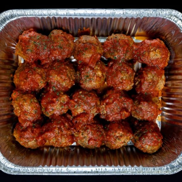 Pan of Meatballs.